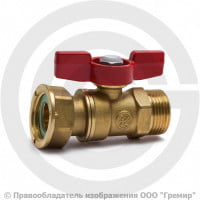 Кран латунный для счетчиков Ду 15-20 (1/2"-3/4") Ру-42 НР-Накидная гайка бабочка Giacomini R254P Кран латунный для счетчиков Ду 15-20 (1/2"-3/4") Ру-42 НР-Накидная гайка бабочка Giacomini R254P