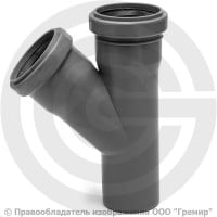 Тройник PP-H серый Дн 50-50 45гр б/нап в/к RTP (РосТурПласт) 2 Тройник PP-H серый Дн 50-50 45гр б/нап в/к RTP (РосТурПласт) 2