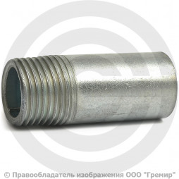 Резьба стальная оцинкованная удлиненная L=50мм Ду-15 (1/2") АС
