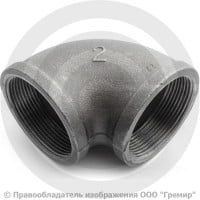 Угольник чугунный ВР (ВН) Ду 50 (2") Угольник чугунный ВР (ВН) Ду 50 (2")