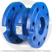Клапан обратный осевой чугунный фланцевый Ду-250 Ру-10 (Т<100°С) диск чугун NVD 402R Ридан