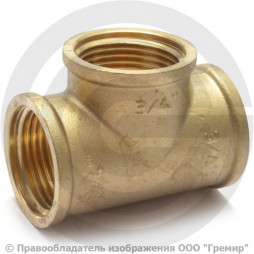 Тройник латунный ВР (ВН) Ду-40 (1 1/2") LD