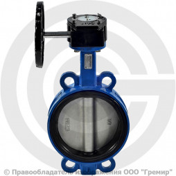 Затвор дисковый поворотный межфланцевый с редуктором Ду-200 Ру-16 EPDM с нержавеющим диском Benarmo EURO