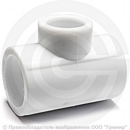 Тройник PP-R редукционный белый Дн 20-25-20 Pro Aqua