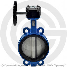 Затвор дисковый поворотный межфланцевый с редуктором Ду-250 Ру-10/16 EPDM с нержавеющим диском Benarmo EURO