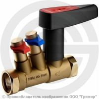 Клапан балансировочный ручной латунный муфтовый Ду-15 Ру-25 ВР (ВН) Kvs=0.63м3/ч с измерительными ниппелями Venturi FODRV Broen Клапан балансировочный ручной латунный муфтовый Ду-15 Ру-25 ВР (ВН) Kvs=0.63м3/ч с измерительными ниппелями Venturi FODRV Broen