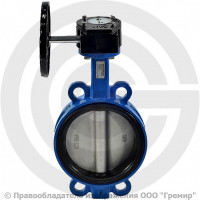 Затвор дисковый поворотный межфланцевый с редуктором Ду-300 Ру-10/16 EPDM с нержавеющим диском Benarmo EURO