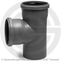 Тройник PP-H серый Дн 160-110 87гр б/нап в/к Ostendorf HT HTEA Тройник PP-H серый Дн 160-110 87гр б/нап в/к Ostendorf HT HTEA