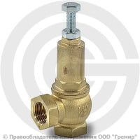 Клапан предохранительный пружинный латунный Ду 15-15 ВР (ВН) Рн=1...16бар автоподрыв Benarmo