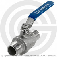 Кран нержавеющий AISI 304 (CF8) двусоставной Ду-25 (1") Ру-63 НР (НАР) муфтовый NK-BMML25/4