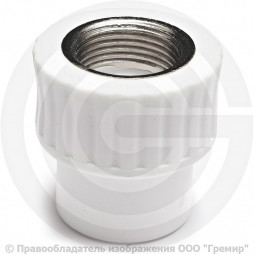 Муфта PP-R комбинированная белая ВР (ВН) Дн 32-3/4" RTP (РосТурПласт)
