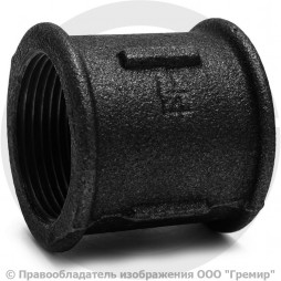 Муфта длинная чугунная ВР (ВН) Ду 32 (1 1/4")