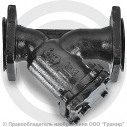 Фильтр магнитный сетчатый Y-образный чугунный фланцевый Ду-65 Ру-16 (Т<150°С) ЛМЗ ФСМ