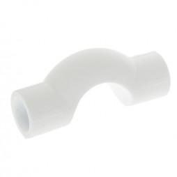 Скоба PP-R белая внутренняя пайка Дн 20 обводная с муфтами VALFEX