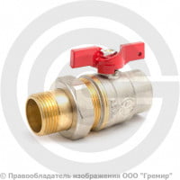 Кран латунный Ду-32 (1 1/4") Ру-20 ВР-"Американка" никель полнопроходной бабочка Aquasfera Кран латунный Ду-32 (1 1/4") Ру-20 ВР-"Американка" никель полнопроходной бабочка Aquasfera