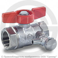 Кран латунный со спускником Ду-20 (3/4") Ру-42 ВР (ВН) хром бабочка Giacomini R251S Кран латунный со спускником Ду-20 (3/4") Ру-42 ВР (ВН) хром бабочка Giacomini R251S