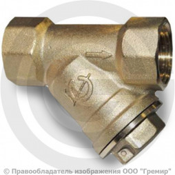 Фильтр сетчатый Y-образный латунный Ду-20 (3/4") Ру-16 ВР (ВН) (Т<110°С) ГАЛЛОП 118002
