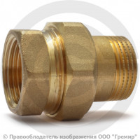 Американка (соединитель) латунная прямая ВР-НР (ВН-НАР) Ду-15 (1/2") STOUT Американка (соединитель) латунная прямая ВР-НР (ВН-НАР) Ду-15 (1/2") STOUT