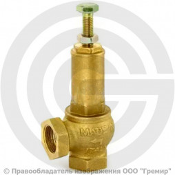 Клапан предохранительный регулируемый латунный Ду-50 (2") ВР (ВН) Рср=16бар (Т<180°С) PRO Uni-Fitt