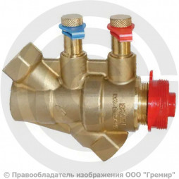 Клапан балансировочный автоматический латунный муфтовый Ду-20 Ру-25 ВР (ВН) Kvs=0.8м3/ч без ниппелей Dynamic Broen