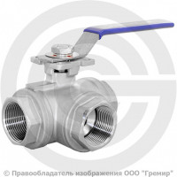 Кран нержавеющий AISI 304 (CF8) трехходовой L-тип Ду-15 (1/2") Ру-64 ВР (ВН) муфтовый NK-BTl15/4 Кран нержавеющий AISI 304 (CF8) трехходовой L-тип Ду-15 (1/2") Ру-64 ВР (ВН) муфтовый NK-BTl15/4