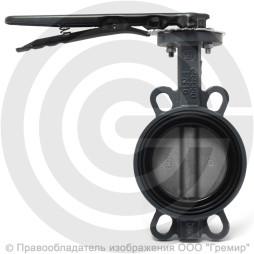 Затвор дисковый поворотный межфланцевый Ду-150 Ру-16 NBR с нержавеющим диском Benarmo