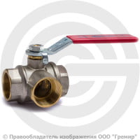 Кран латунный трехходовой Ду-15 (1/2") Ру-40 ВР (ВН) никель полнопроходной рычаг Aquasfera Euro 1020 Кран латунный трехходовой Ду-15 (1/2") Ру-40 ВР (ВН) никель полнопроходной рычаг Aquasfera Euro 1020