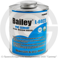 Клей для труб ПВХ 473мл Bailey L-6023 Клей для труб ПВХ 473мл Bailey L-6023