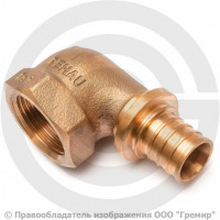 Угольник бронзовый для PE-X труб Дн 16-1/2" ВР (ВН) RAUTITAN RX+ Rehau Угольник бронзовый для PE-X труб Дн 16-1/2" ВР (ВН) RAUTITAN RX+ Rehau