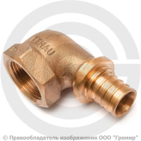 Угольник бронзовый для PE-X труб Дн 20-3/4" ВР (ВН) RAUTITAN RX+ Rehau Угольник бронзовый для PE-X труб Дн 20-3/4" ВР (ВН) RAUTITAN RX+ Rehau