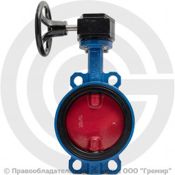 Затвор дисковый поворотный межфланцевый с редуктором Ду-100 Ру-16 EPDM с чугунным диском Tecofi VPI4448-08