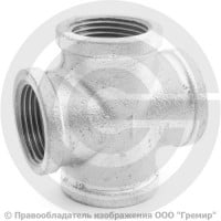 Крест переходной чугунный оцинкованный Ду 25-20 (1", 3/4") Крест переходной чугунный оцинкованный Ду 25-20 (1", 3/4")
