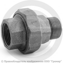 Американка прямая чугунная ВР-НР (ВН-НАР) Ду 25 (1")