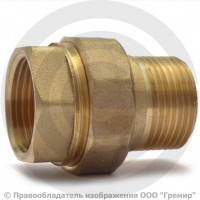 Американка (соединитель) латунная прямая ВР-НР (ВН-НАР) Ду-40 (1 1/2") LD Американка (соединитель) латунная прямая ВР-НР (ВН-НАР) Ду-40 (1 1/2") LD