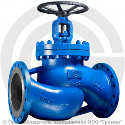 Клапан запорный стальной фланцевый Ду-40 Ру-40 (Т<400°С) сальниковый KV40 Гранвент