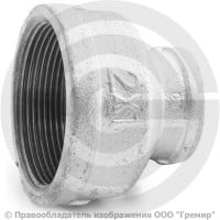 Муфта переходная чугунная оцинкованная ВР (ВН) Ду 50-25 (2"-1") Муфта переходная чугунная оцинкованная ВР (ВН) Ду 50-25 (2"-1")