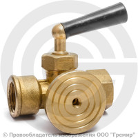 Кран трехходовой для манометра Ду-15 ВР (ВН) G1/2"-М20х1,5 с фланцем и ручкой Icma Кран трехходовой для манометра Ду-15 ВР (ВН) G1/2"-М20х1,5 с фланцем и ручкой Icma