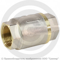 Клапан обратный осевой латунный Ду-20 (3/4") Ру-30 ВР (ВН) (Т<100°С) никель диск PPSU+EPDM с увеличенной пропускной способностью Aquasfera 3005 Клапан обратный осевой латунный Ду-20 (3/4") Ру-30 ВР (ВН) (Т<100°С) никель диск PPSU+EPDM с увеличенной пропускной способностью Aquasfera 3005