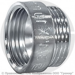 Удлинитель латунный ВР-НР (ВН-НАР) Ду-15 (1/2") L=25мм хром SantechSystems