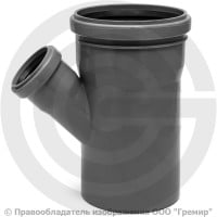 Тройник PP-H серый Дн 90-50 45гр б/нап в/к Ostendorf HT HTEA Тройник PP-H серый Дн 90-50 45гр б/нап в/к Ostendorf HT HTEA