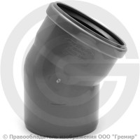 Отвод НПВХ (ПВХ) с раструбом серый Дн 110 30гр б/нап в/к ТУ 6-49-33-92 Агригазполимер Отвод НПВХ (ПВХ) с раструбом серый Дн 110 30гр б/нап в/к ТУ 6-49-33-92 Агригазполимер