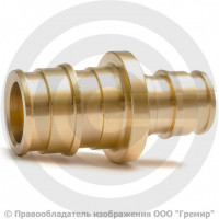 Муфта латунная переходная для PE-X труб Дн 40-32 GX103 Giacomini Муфта латунная переходная для PE-X труб Дн 40-32 GX103 Giacomini