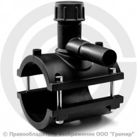 Седелка ПЭ100 электросварная Дн 90-63 Ру-16 SDR11 с фрезой TEGA Седелка ПЭ100 электросварная Дн 90-63 Ру-16 SDR11 с фрезой TEGA