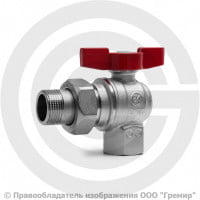 Кран латунный угловой Ду-25 (1") Ру-16 ВР-"Американка" хром полнопроходной бабочка Giacomini R789 Кран латунный угловой Ду-25 (1") Ру-16 ВР-"Американка" хром полнопроходной бабочка Giacomini R789