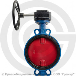 Затвор дисковый поворотный межфланцевый с редуктором Ду-250 Ру-16 EPDM с чугунным диском Tecofi VPI4448-08