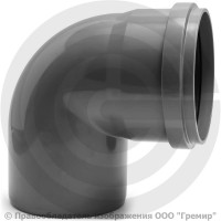 Отвод НПВХ (ПВХ) с раструбом серый Дн 110 87гр б/нап в/к ТУ 6-49-33-92 Агригазполимер Отвод НПВХ (ПВХ) с раструбом серый Дн 110 87гр б/нап в/к ТУ 6-49-33-92 Агригазполимер