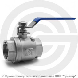 Кран нержавеющий AISI 316 (CF8M) Ду-32 (1 1/4") Ру-40 ВР (ВН) муфтовый NK-BML32/6