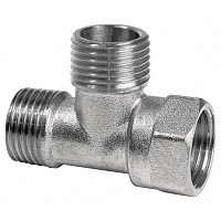 Тройник латунный НР-НР-ВР (НАР-НАР-ВН) Ду-20 (3/4") никель SantechSystems