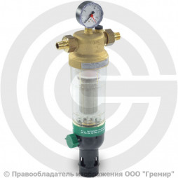 Фильтр сетчатый Т-образный латунный Ду-25 (1") Ру-16 НР (НАР) (Т<40°С) с промывкой Honeywell F76S