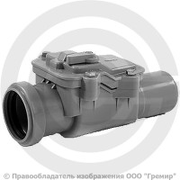 Клапан обратный канализационный серый Ду-50 с ревизионной крышкой Ostendorf